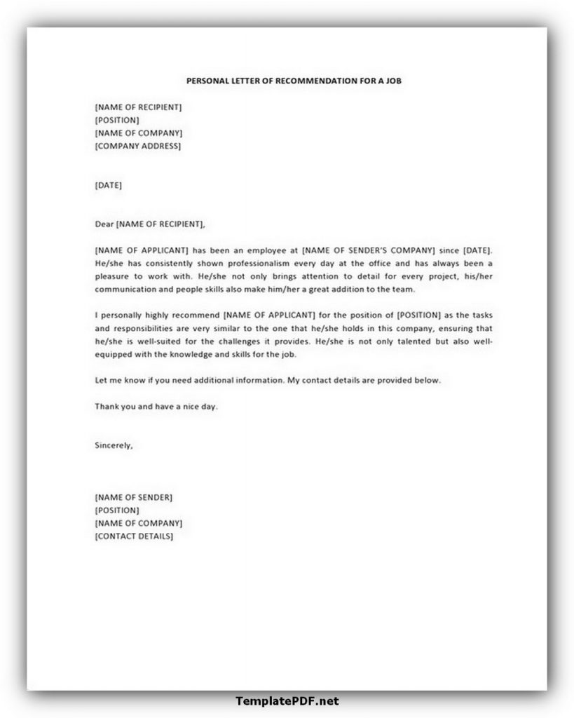 Personal Letter Template Free Personal Letter Template Free